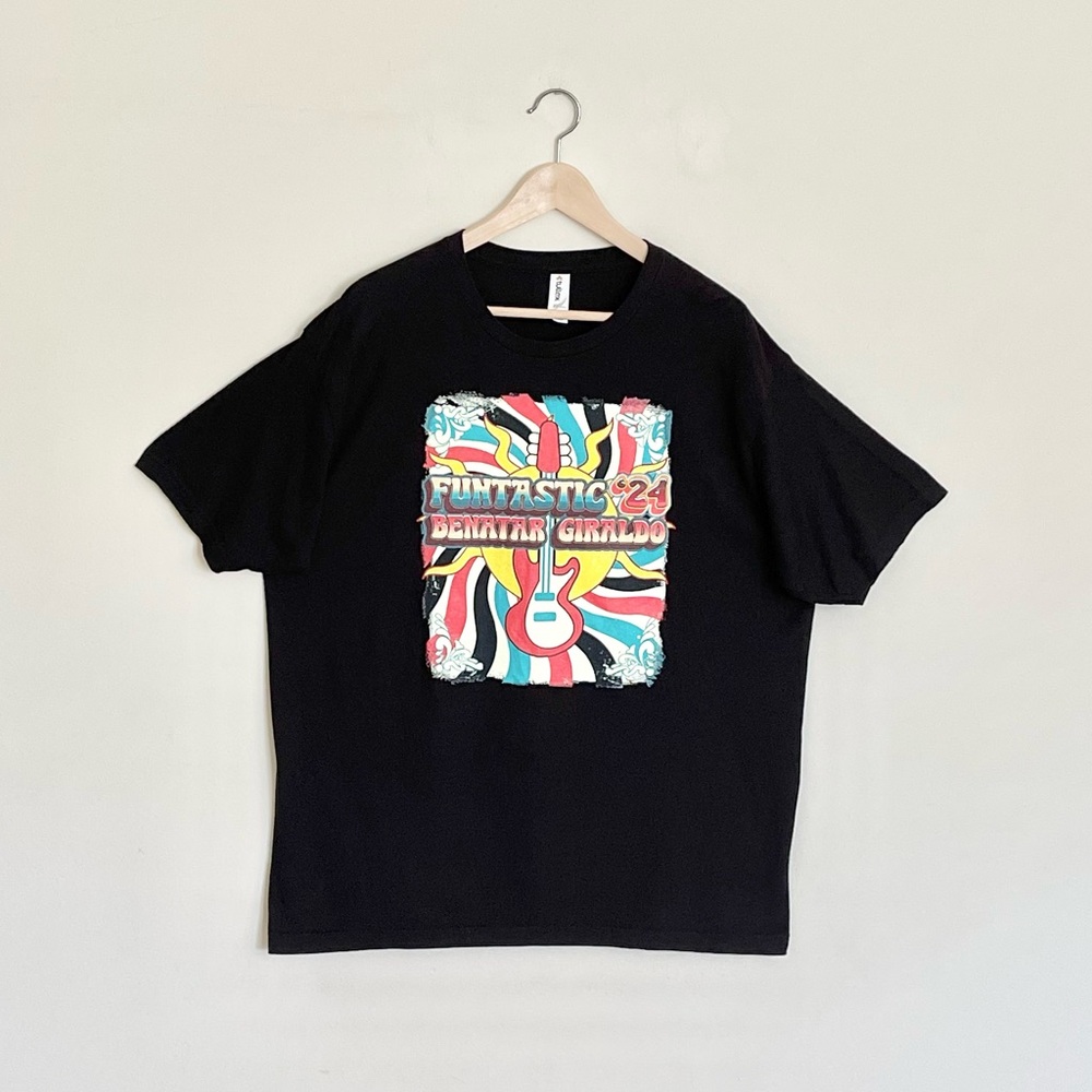 NEW Pat Benatar Neil Giraldo Funtastic 2024 Tour Black Concert T Shirt Adult XL